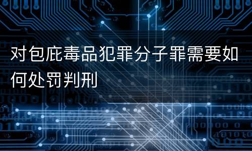 对包庇毒品犯罪分子罪需要如何处罚判刑