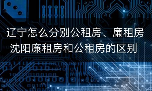 辽宁怎么分别公租房、廉租房 沈阳廉租房和公租房的区别