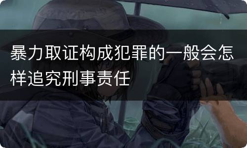 暴力取证构成犯罪的一般会怎样追究刑事责任