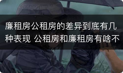 廉租房公租房的差异到底有几种表现 公租房和廉租房有啥不同