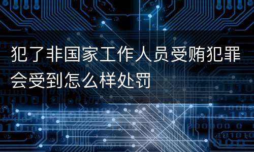 犯了非国家工作人员受贿犯罪会受到怎么样处罚