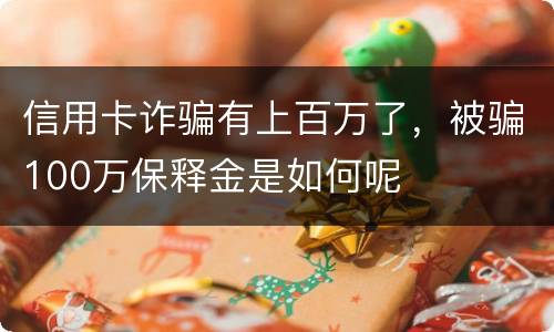 信用卡诈骗有上百万了，被骗100万保释金是如何呢