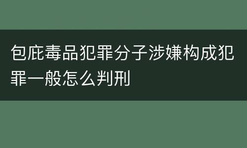 包庇毒品犯罪分子涉嫌构成犯罪一般怎么判刑