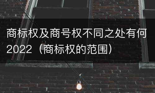 商标权及商号权不同之处有何2022（商标权的范围）
