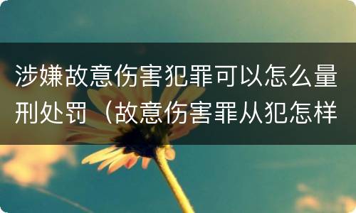 涉嫌故意伤害犯罪可以怎么量刑处罚（故意伤害罪从犯怎样判刑）