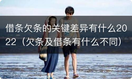 借条欠条的关键差异有什么2022（欠条及借条有什么不同）