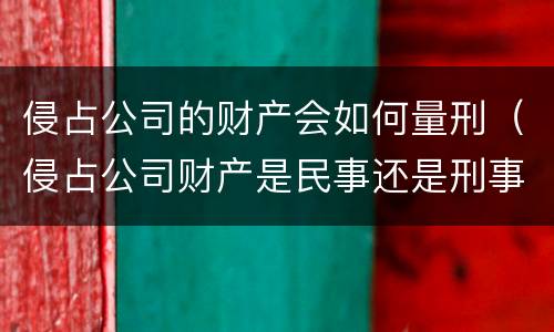 侵占公司的财产会如何量刑（侵占公司财产是民事还是刑事）
