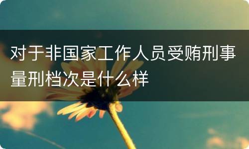 对于非国家工作人员受贿刑事量刑档次是什么样