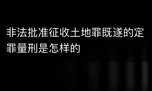 非法批准征收土地罪既遂的定罪量刑是怎样的