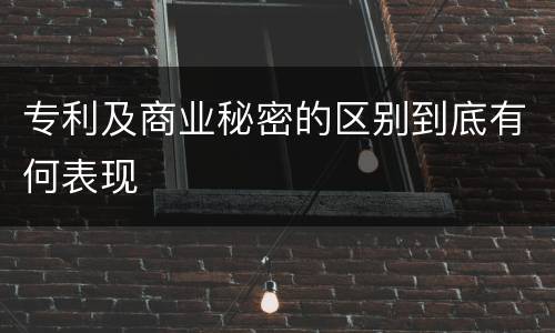 专利及商业秘密的区别到底有何表现
