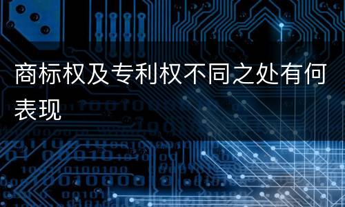 商标权及专利权不同之处有何表现