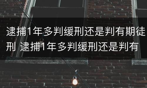 逮捕1年多判缓刑还是判有期徒刑 逮捕1年多判缓刑还是判有期徒刑呢