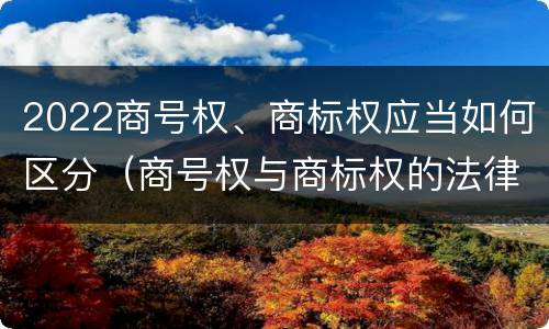 2022商号权、商标权应当如何区分（商号权与商标权的法律冲突与解决）