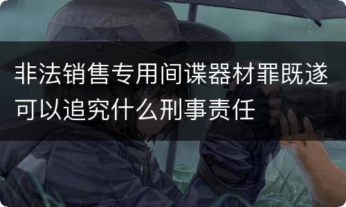 非法销售专用间谍器材罪既遂可以追究什么刑事责任