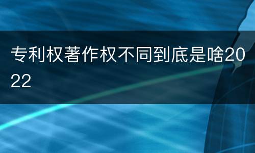 专利权著作权不同到底是啥2022