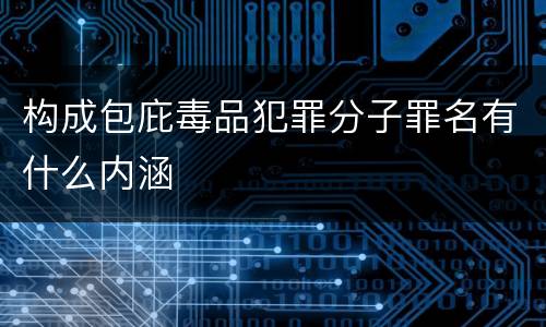 构成包庇毒品犯罪分子罪名有什么内涵