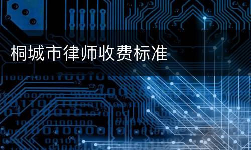 桐城市律师收费标准