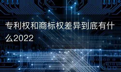 专利权和商标权差异到底有什么2022