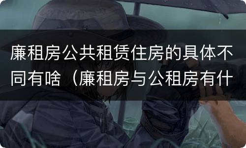 廉租房公共租赁住房的具体不同有啥（廉租房与公租房有什么不同）