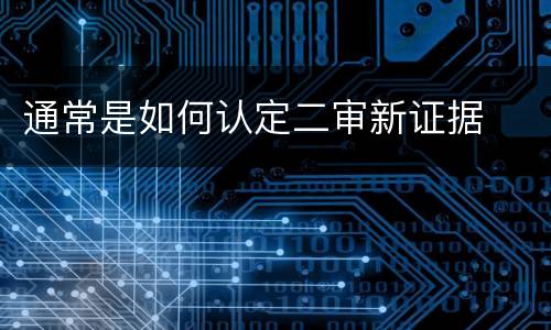 通常是如何认定二审新证据