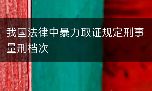 我国法律中暴力取证规定刑事量刑档次