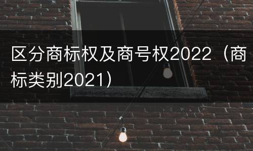 区分商标权及商号权2022（商标类别2021）