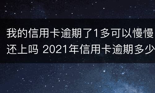 我的信用卡逾期了1多可以慢慢还上吗 2021年信用卡逾期多少钱会坐牢