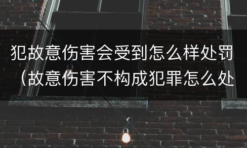 犯故意伤害会受到怎么样处罚（故意伤害不构成犯罪怎么处罚）