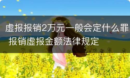虚报报销2万元一般会定什么罪 报销虚报金额法律规定