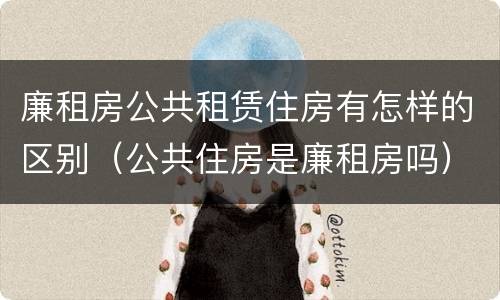 廉租房公共租赁住房有怎样的区别（公共住房是廉租房吗）