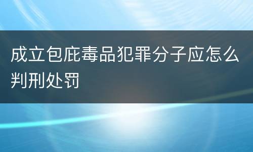 成立包庇毒品犯罪分子应怎么判刑处罚