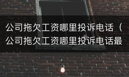 公司拖欠工资哪里投诉电话（公司拖欠工资哪里投诉电话最有效）