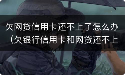 欠网贷信用卡还不上了怎么办（欠银行信用卡和网贷还不上怎么办）