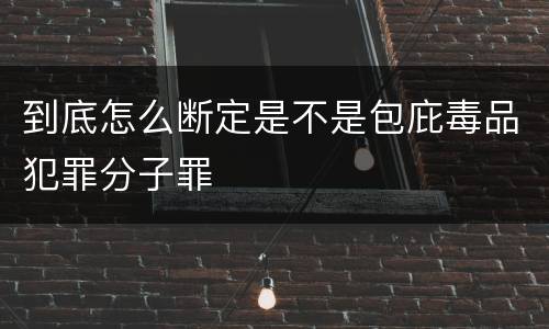 到底怎么断定是不是包庇毒品犯罪分子罪