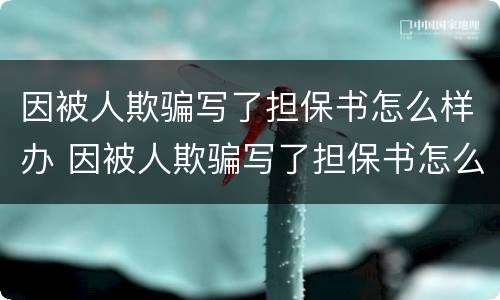 因被人欺骗写了担保书怎么样办 因被人欺骗写了担保书怎么样办理离婚