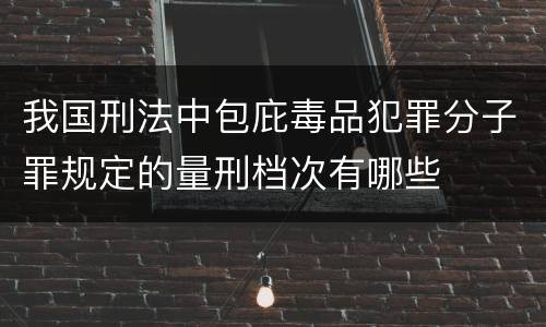 我国刑法中包庇毒品犯罪分子罪规定的量刑档次有哪些