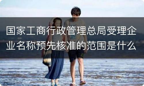 国家工商行政管理总局受理企业名称预先核准的范围是什么