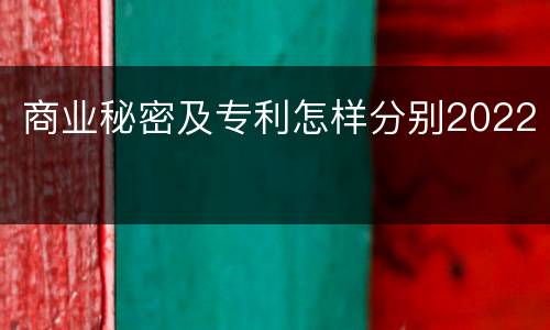商业秘密及专利怎样分别2022