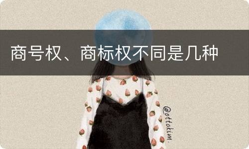 商号权、商标权不同是几种