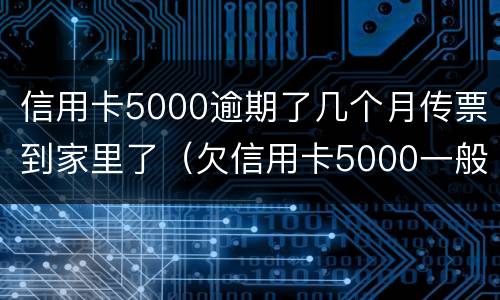信用卡5000逾期了几个月传票到家里了（欠信用卡5000一般逾期多久会家访）
