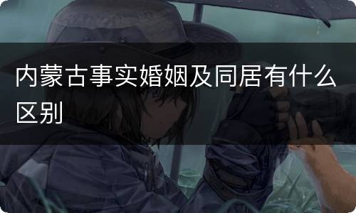内蒙古事实婚姻及同居有什么区别