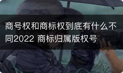 商号权和商标权到底有什么不同2022 商标归属版权号