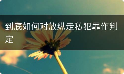 到底如何对放纵走私犯罪作判定