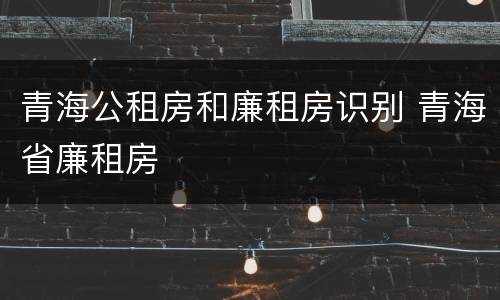 青海公租房和廉租房识别 青海省廉租房