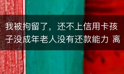 我被拘留了，还不上信用卡孩子没成年老人没有还款能力 离异