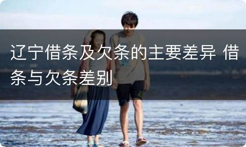 辽宁借条及欠条的主要差异 借条与欠条差别