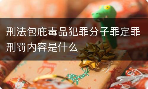 刑法包庇毒品犯罪分子罪定罪刑罚内容是什么