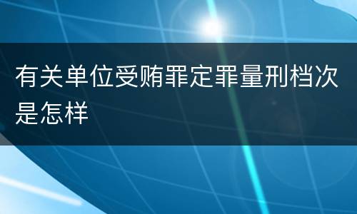 有关单位受贿罪定罪量刑档次是怎样