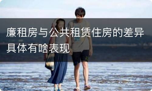 廉租房与公共租赁住房的差异具体有啥表现