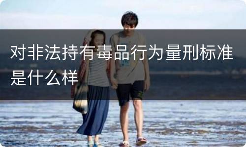 对非法持有毒品行为量刑标准是什么样